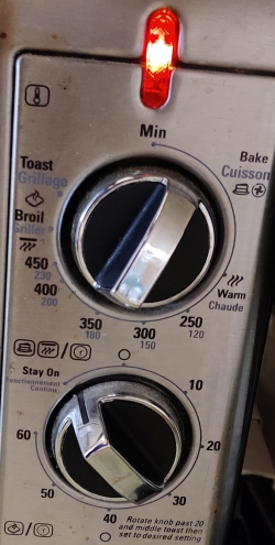 Oven turned on and set to 350F